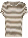 Majestic Filatures Round Neck Short Sleeves Sweater Clothing