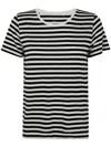 Majestic Round Neck Short Sleeves Sweater In Black