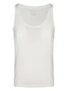 Majestic Round-neck Tank Top In White