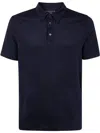Majestic Navy Blue Solid Polo In Blue