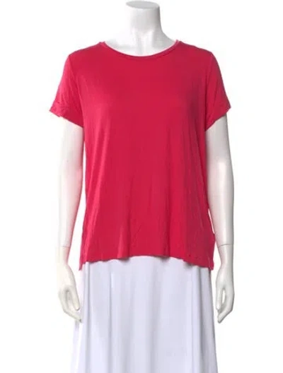 Pre-owned Majestic Scoop Neck Short Sleeve T-shirt In Pink