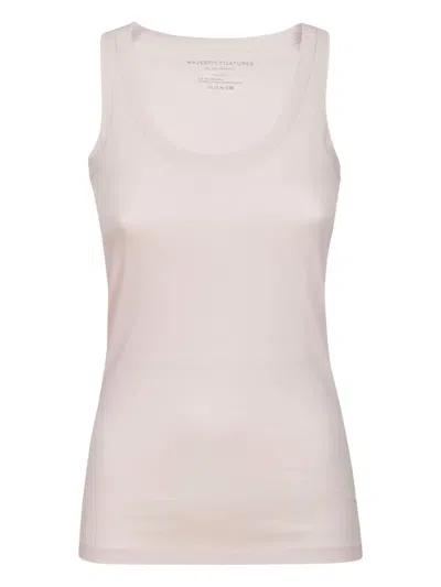 MAJESTIC SCOOP-NECK SLEEVELESS TOP
