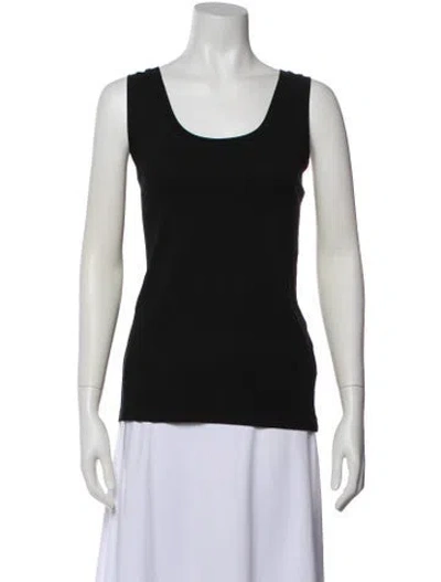 Pre-owned Majestic Scoop Neck Sleeveless Top W/ Tags In Black