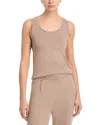 Majestic Scoop Neck Tank In Brown