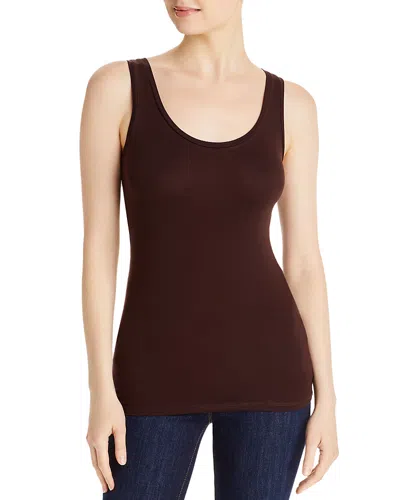 Majestic Scoop Neck Tank In Burgundy