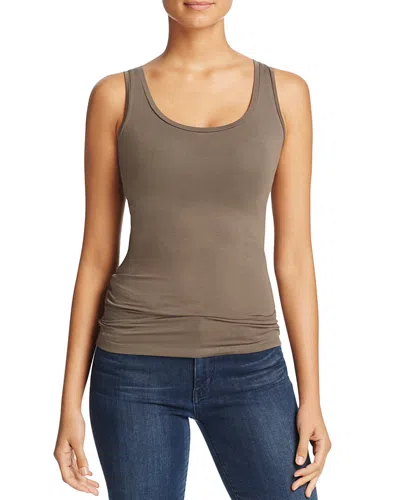 Majestic Scoop Neck Tank In Gray