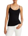 Majestic Flat-edge Spaghetti Tank In Black In Noir