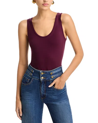 Majestic Scoop Neck Tank In Prune