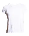 Majestic Semi-relaxed Crewneck T-shirt With Back Pleat In White