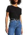 MAJESTIC SEMI-RELAXED CREWNECK T-SHIRT WITH BACK PLEAT