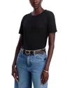 Majestic Filatures Lyocell Cotton Short Sleeve Semi Relaxed Crewneck T-shirt In Black
