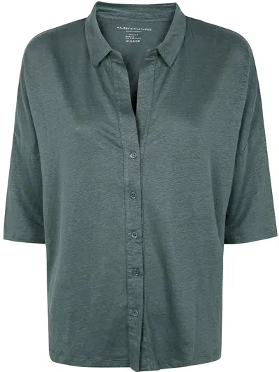 Majestic Shirt C. Cour In Green