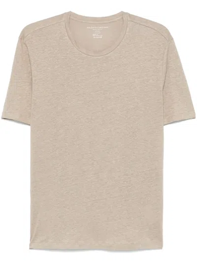 Majestic Short-sleeve Crew-neck T-shirt In Brown