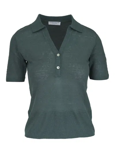 Majestic Short-sleeve Polo Top In Green