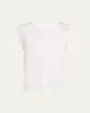 Majestic Short-sleeve Semi-relaxed Crewneck T-shirt In White