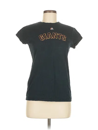 Pre-owned Majestic Short Sleeve T-shirt In Black