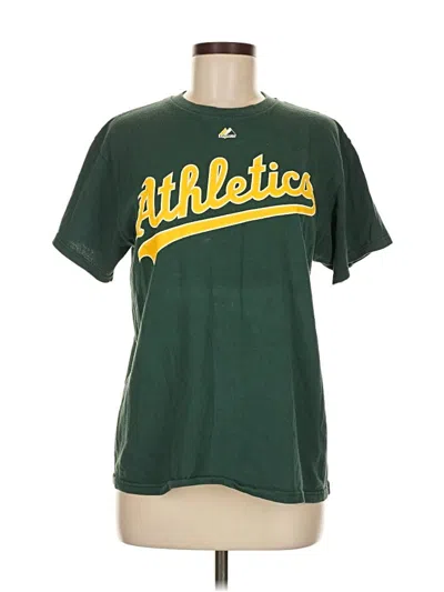Pre-owned Majestic Short Sleeve T-shirt In Green