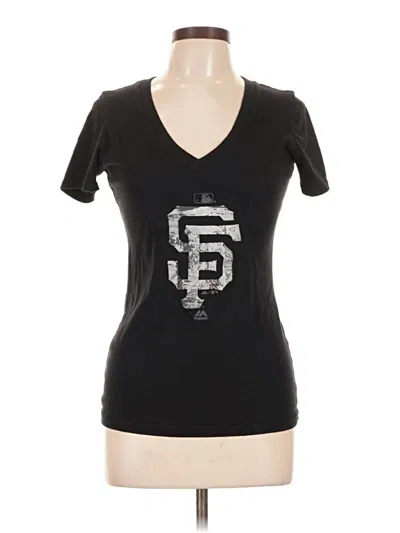 Pre-owned Majestic Short Sleeve T-shirt In Black