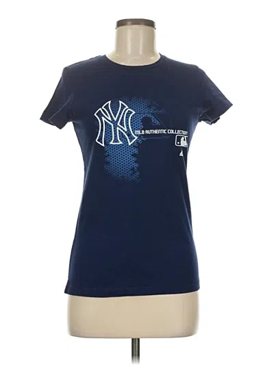 Pre-owned Majestic Short Sleeve T-shirt In Blue