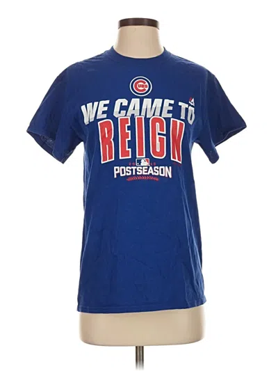 Pre-owned Majestic Short Sleeve T-shirt In Blue