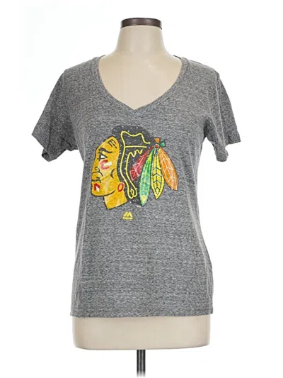 Pre-owned Majestic Short Sleeve T-shirt In Gray