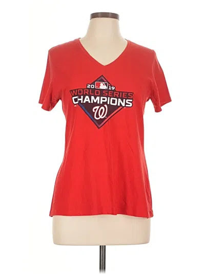 Pre-owned Majestic Short Sleeve T-shirt In Red
