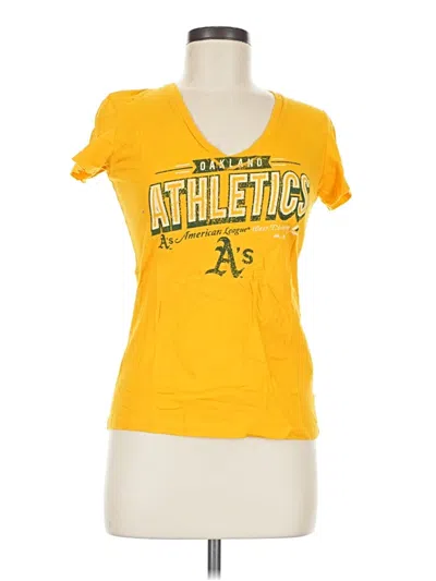 Pre-owned Majestic Short Sleeve T-shirt In Yellow