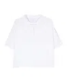Majestic Oversized Viscose Polo Shirt In White