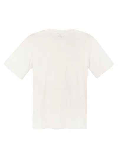 Majestic Short Sleeved T Shirt In Lyocell And Cotton In White