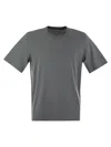 Majestic Filatures Short-sleeved T-shirt In Lyocell And Cotton In Grey