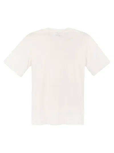 Majestic Short-sleeved T-shirt In Lyocell And Cotton In White