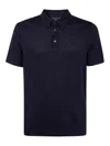 Majestic Navy Blue Solid Polo In Blue