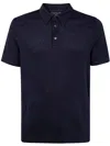 Majestic Navy Blue Solid Polo In Marine