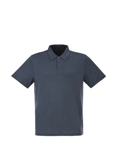 Majestic Filatures Short-sleeved Polo Shirt In Lyocell In Gray