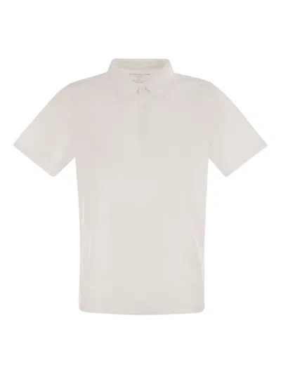 Majestic Filatures Cotton And Lyocell Polo Shirt In White
