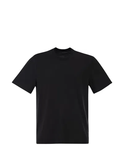 Majestic Filatures Short-sleeved T-shirt In Lyocell And Cotton In Black