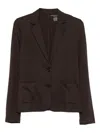 Majestic Single-breasted Fitted Jacket In Brown