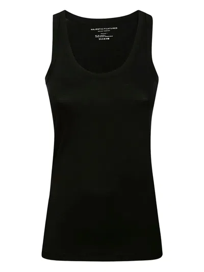 Majestic Sleeveless Top In Black