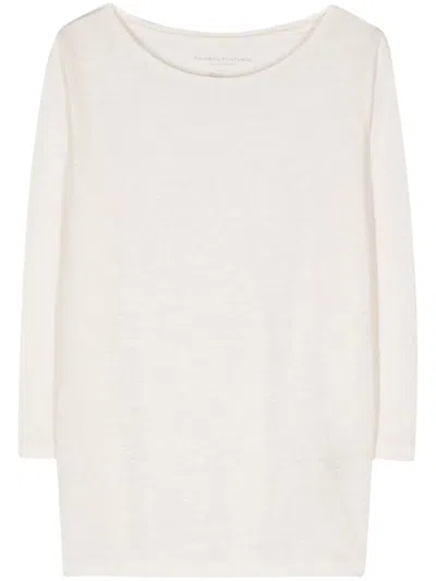 Majestic Slub-texture T-shirt In Neutrals