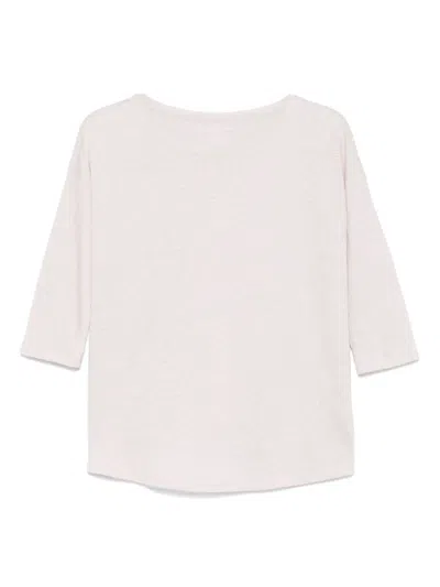 Majestic Slub-texture T-shirt In Pink