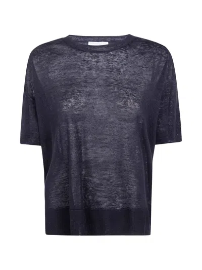 Majestic Slub-texture Semi-sheer T-shirt In Multi