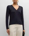 MAJESTIC SOFT TOUCH BUTTON-FRONT CARDIGAN