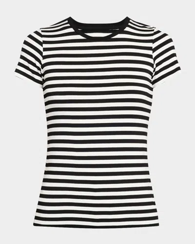 Majestic Soft Touch Crewneck Striped Jersey T-shirt
