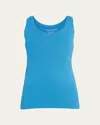 Majestic Soft Touch Flat-edge Scoop-neck Tank