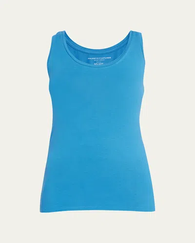 Majestic Soft Touch Flat-edge Scoop-neck Tank