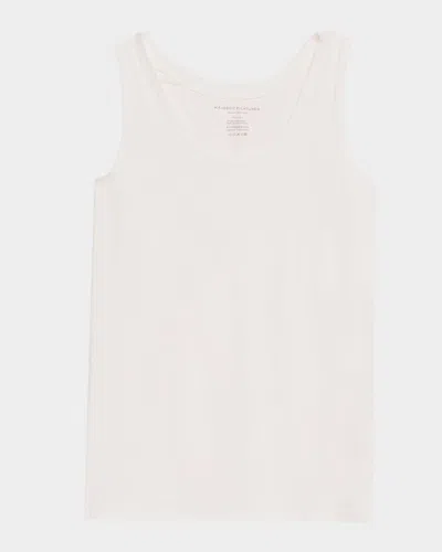 Majestic Soft Touch Flat-edge Scoop-neck Tank In Blue
