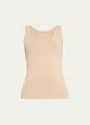 Majestic Soft Touch Flat-edge Scoop-neck Tank In Desert