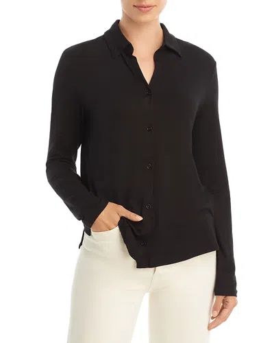 Majestic Soft Touch Knit Shirt In Noir