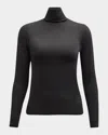 Majestic Soft Touch Long-sleeve Turtleneck In Anthracite