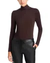 Majestic Soft Touch Long Sleeve Turtleneck In Brown